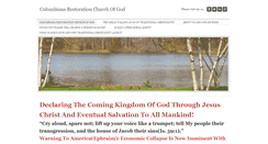 Desktop Screenshot of columbianarestorationchurchofgod.com